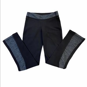 Lululemon two tone Wide Leg sports Pants Black & Gray Size 6 GUC